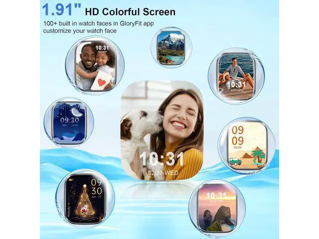 Alt view image 2 of 7 - Hitoor Smart Watch, 1.91" HD Fitness Watch with Make/Answer Call, Activity Trackers, IP68 Waterproof Smartwatch with 110+ Sports, SpO2/Heart Rate/Sleep Monitor, Fitness Tracker for Android/iOS Phones