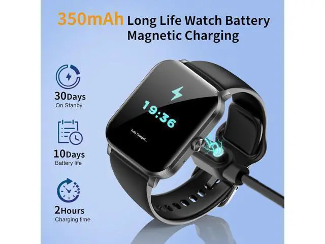 Alt view image 6 of 7 - Hitoor Smart Watch, 1.85"HD Smartwatches for Men, (Answer/Make Calls), Fitness Tracker with 120+ Sport Modes, IP68 Waterproof Fitness Watch, Heart Rate, Sleep, SpO2 Monitor, Smartwatch for Android IOS