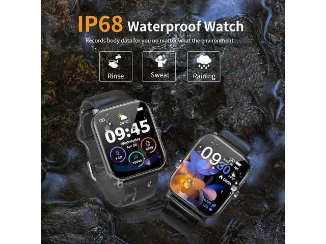 Alt view image 7 of 7 - Hitoor Smart Watch, 1.85"HD Smartwatches for Men, (Answer/Make Calls), Fitness Tracker with 120+ Sport Modes, IP68 Waterproof Fitness Watch, Heart Rate, Sleep, SpO2 Monitor, Smartwatch for Android IOS