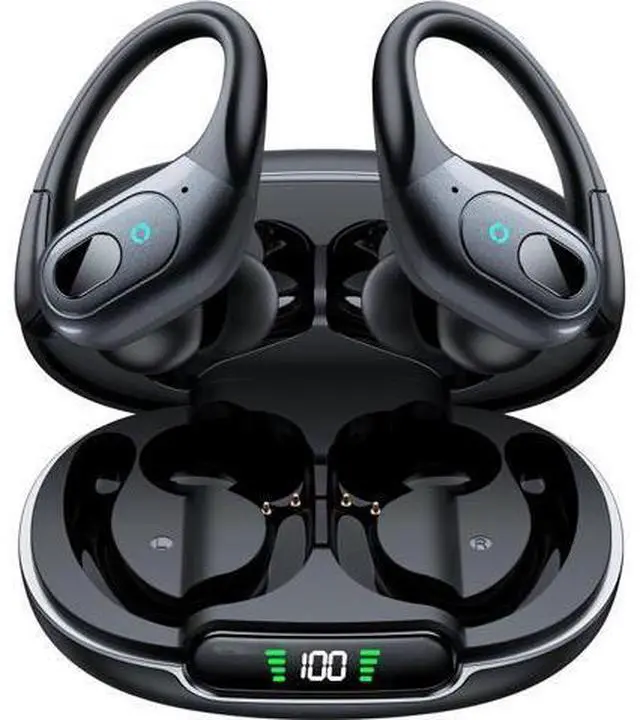 Main image of Hitoor Wireless Earbuds, Bluetooth Headphones 90Hrs Playtime with IPX7 Sweatproof Sport Over Ear Buds with Noise Canceling Mic, Deep Bass in Ear Earphones for Workout Exercise Gym TV Phones Laptops