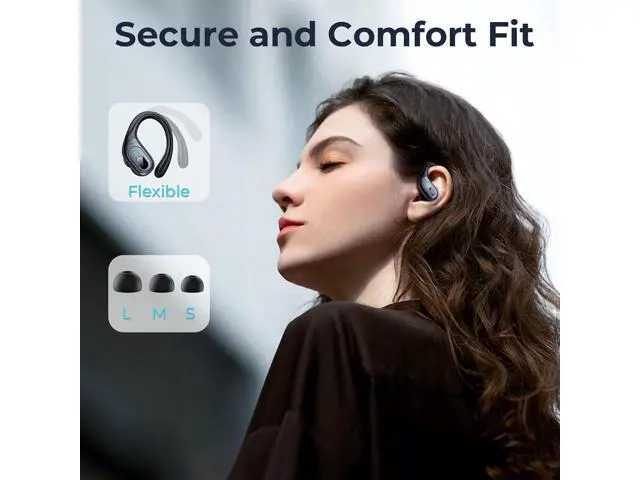 Alt view image 4 of 6 - Hitoor Wireless Earbuds, Bluetooth Headphones 90Hrs Playtime with IPX7 Sweatproof Sport Over Ear Buds with Noise Canceling Mic, Deep Bass in Ear Earphones for Workout Exercise Gym TV Phones Laptops