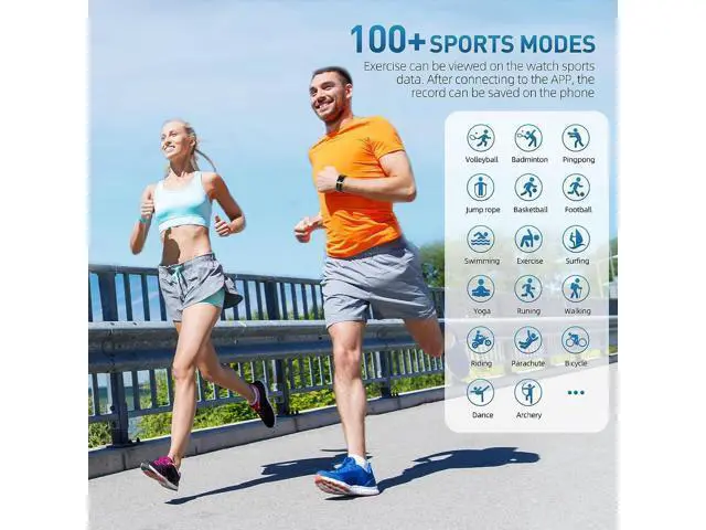Alt view image 3 of 7 - Smart Watch (Answer/Make Call), 2-Inch Fitness Tracker 100+ Sports Modes, Smart Watches for Men Women IP67 Waterproof, Smartwacth with Step Sleep Calories Monitoring Pedometer for iOS Android Phones