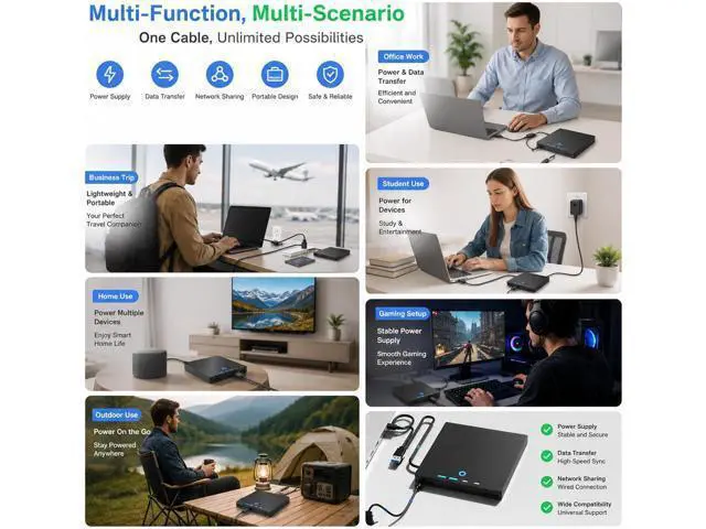 Alt view image 7 of 7 - Hitoor External CD/DVD Drive for Laptop, USB 3.0 Type C External DVD Burner CD Reader for Laptop, 8 in 1 Portable CD DVD Player with SD/TF Ports, External Optical Drive for Windows 11 10 Linux MacOS