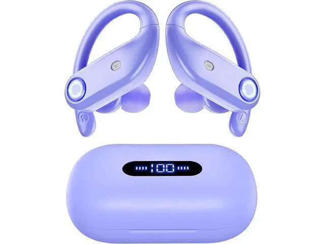 Main image of True Wireless Earbuds, Bluetooth Headphones 130H Playback 4 Mics Clear Call Waterproof Sport Wireless Headset, 2200mAh Charging Case in-Ear Ear Buds Earphones with Earhooks for Sports Running Workout