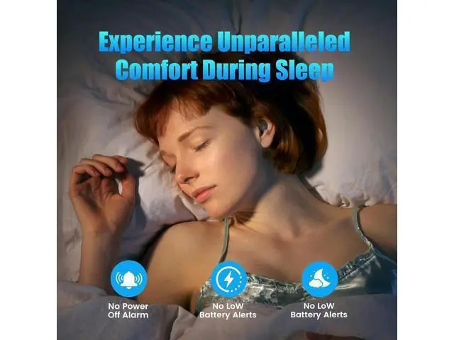 Alt view image 2 of 7 - Hitoor Sleep Headphones, Sleep Earbuds for Side Sleepers, Wireless Earbuds Comfortable Noise Blocking, LED Power Display, Music Sleep Dual Mode, Invisible Earbuds for Sleeping, Working, Hiking (Black)