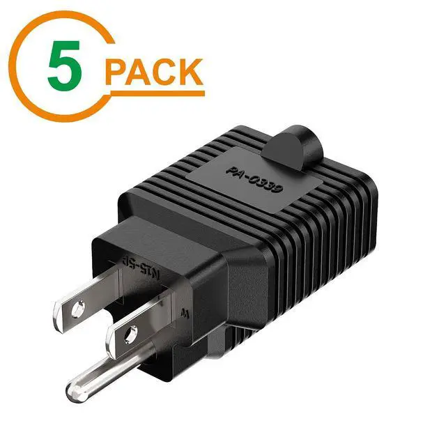 Alt view image 2 of 7 - 5 Pack NEMA 5-15P to 5-20R, 5-20R, 6-15R, 6-20R AC Power Adapter | 4-in-1 15 Amp Household AC Plug to 20 Amp T Blade Adapter, 5A 125V to 20A 250V Adapter