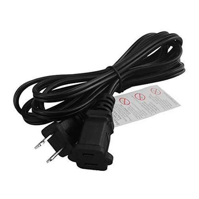 Alt view image 2 of 5 - 6FT Polarized US 2-Prong Male-Female Extension Power Cord | 2 Outlet Extension Cable Cord US AC 2-Prong Male/Female Power cable10A/125V, Nema 1-15P to 1-15R Cable Polarity, 1.8M
