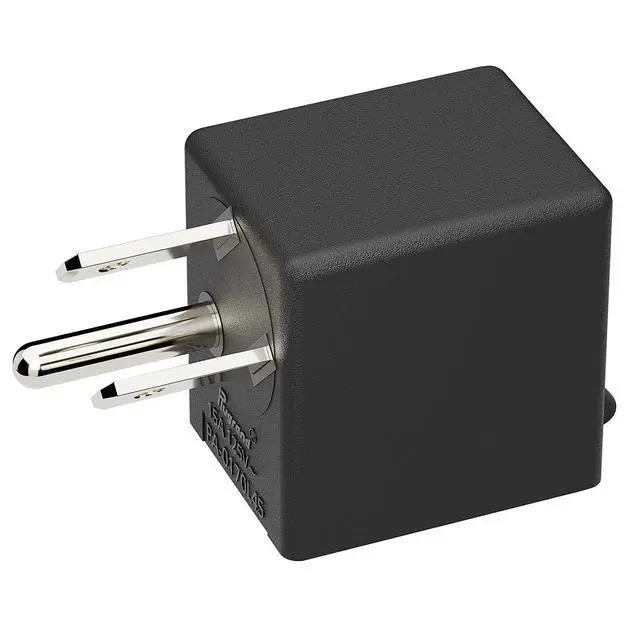 Alt view image 5 of 7 - 90 Degree 3 Prong Adapter, Plugrand Leftward NEMA 5-15P to 5-15R Adapter | 90 Degree Angled USA Male to Female Power Adapter, Leftward Direction Changer Space Save Adapter Black PA-0170L45