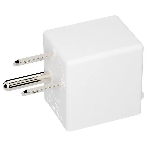 Alt view image 5 of 7 - 90 Degree Adapter, Plugrand Left Angled USA 3 Prong Male to Female Adapter | ETL Listed NEMA 5-15P to 5-15R Direction Changer Space Save Plug, 90 Degree Angled USA Male Female Power adapter, White