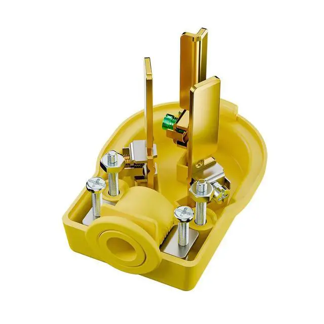 Alt view image 5 of 7 - Nema 10-30P 30 Amp 125/250 Volt 3 Pole 3 Wire Grounding Straight Blade Plug for Dryers and Ranges, Works with Cable OD Max. 1.0 Inch Yellow
