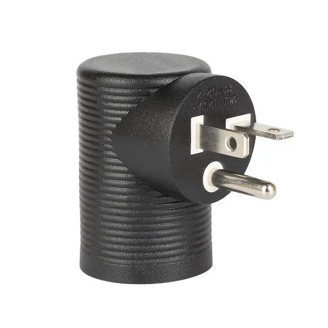 Alt view image 7 of 7 - Angled NEMA 5-20P Male to 5-15R, 5-20R, 6-15R, 6-20R Power Adapter | Not NEMA 5-15P Plug,4 in 1 Double T-Blade Receptacle, Downward Angled Power Adapter