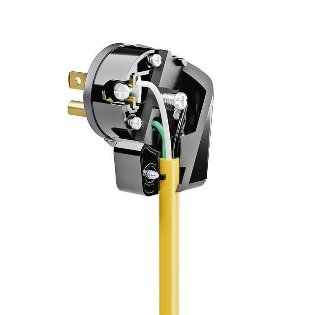 Alt view image 6 of 7 - Nema 5-15P 90 Degree Plug, Plugrand ETL Listed 15A 125V Industrial Plug | ETL Verified Right Angle Adjustable Nema 5-15P DIY AC Plug, USA 3-Prong Household Right Angle AC Plug, Black
