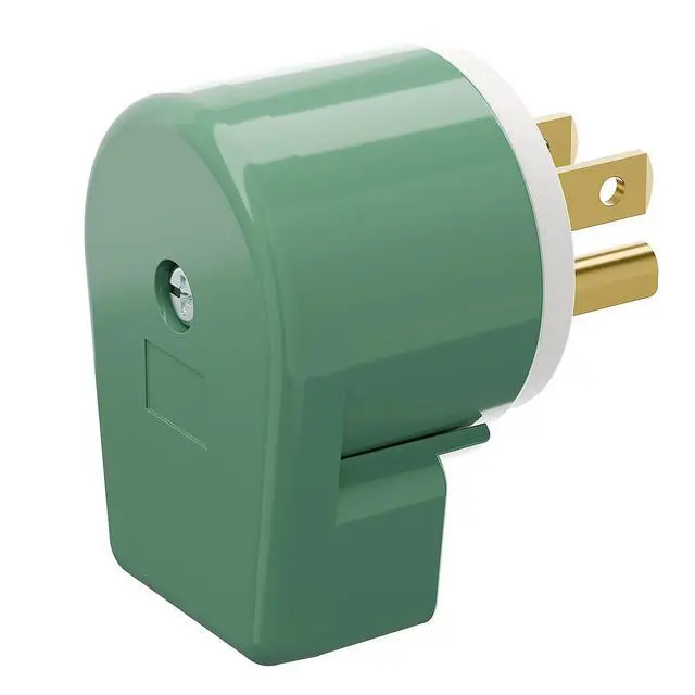 Alt view image 6 of 7 - (10Pack) 90 Degree 3 Prong Plug, Plugrand 12 Direction Adjustable DIY Plug | ETL Listed Nema 5-15P 15A 125V USA 3Pin Right Angle AC Plug, US 3Pole Rewireable AC Connector, Green