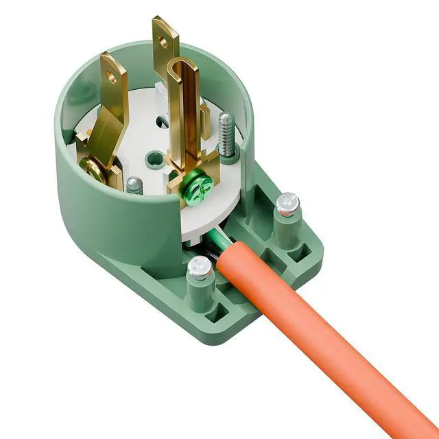 Alt view image 7 of 7 - (10Pack) 90 Degree 3 Prong Plug, Plugrand 12 Direction Adjustable DIY Plug | ETL Listed Nema 5-15P 15A 125V USA 3Pin Right Angle AC Plug, US 3Pole Rewireable AC Connector, Green
