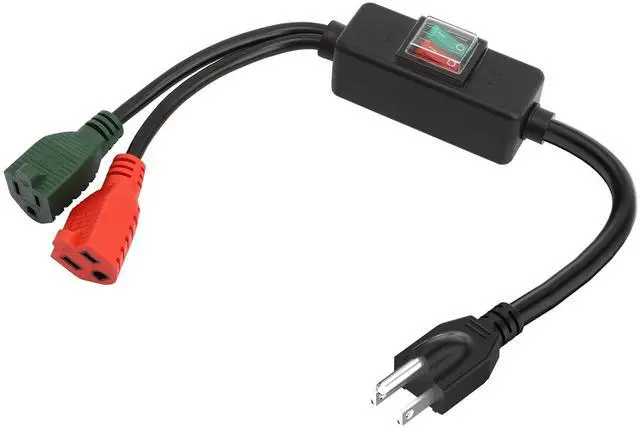 Main image of 3 Prong Outdoor Waterproof Extension Switch Cord, Plugrand On/Off Cord | SJTW 14AWG 3C IP57 Waterproof, 15A 125V Heavy Duty Inline Switch, 1.5FT