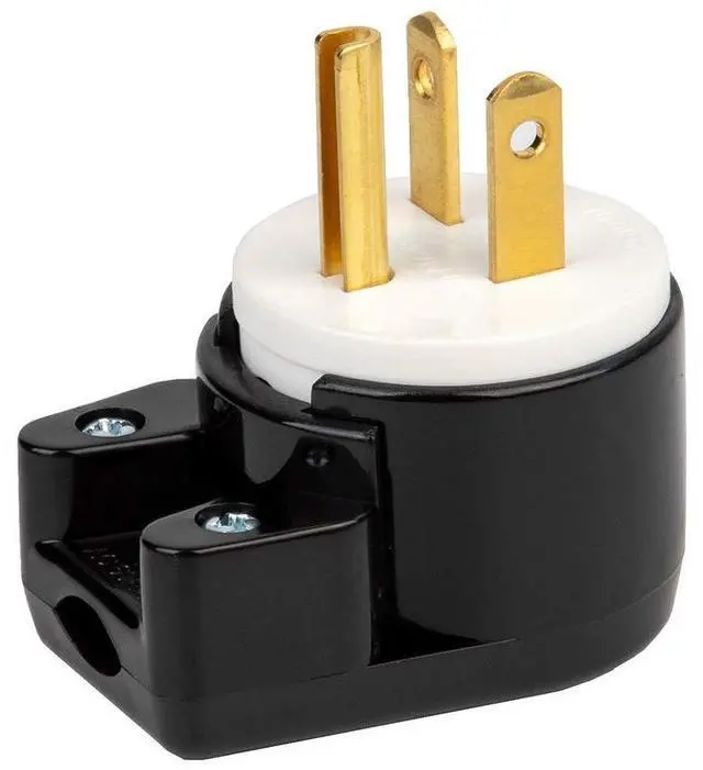 Main image of 90 Degree Right Angle Nema 6-20P 20A 250V Plug T-Blade Industrial Plug, Easy Assembly 20Amp 250Volt USA Canada 3-Prong Male Angled 20A Plugs, 12-Directions Rotatable 6-20P,