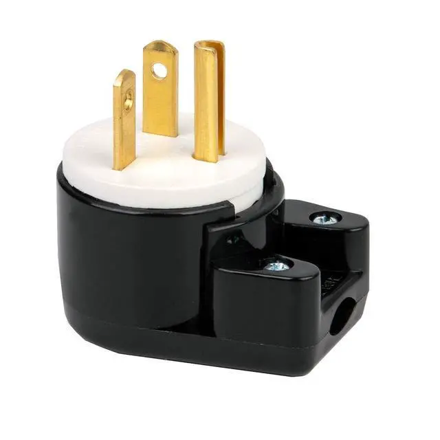 Alt view image 4 of 4 - 90 Degree Right Angle Nema 6-20P 20A 250V Plug T-Blade Industrial Plug, Easy Assembly 20Amp 250Volt USA Canada 3-Prong Male Angled 20A Plugs, 12-Directions Rotatable 6-20P,