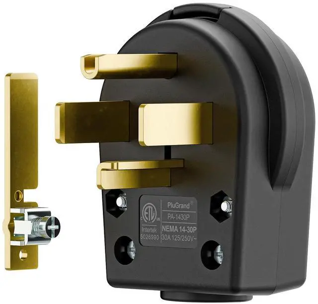 Main image of (2-in-1) Two in One Nema 14-30P/14-50P Plug 30/50 Amp 125/250 Volt Plug, 50Amp 4-Prong Dryer or Ranger Plugs for Dyer and Ranges, Cable OD Max. 1.0 Inch