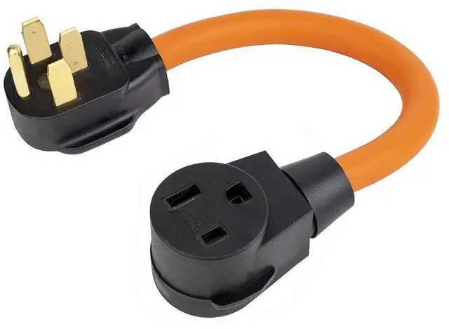 Main image of 1.5-Feet Nema 14-50P to 6-50R Adapter Cable 250V Heavy Duty STW 8AWG 6-50 Welder Adapter, 50Amp 4-Prong Blade to 3-Prong 6-50 Female Adapter, 50A Dryer 14-50P to Welder 6-50R 50A