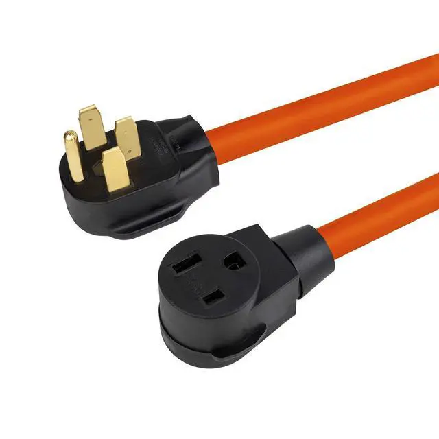Alt view image 2 of 4 - 1.5-Feet Nema 14-50P to 6-50R Adapter Cable 250V Heavy Duty STW 8AWG 6-50 Welder Adapter, 50Amp 4-Prong Blade to 3-Prong 6-50 Female Adapter, 50A Dryer 14-50P to Welder 6-50R 50A