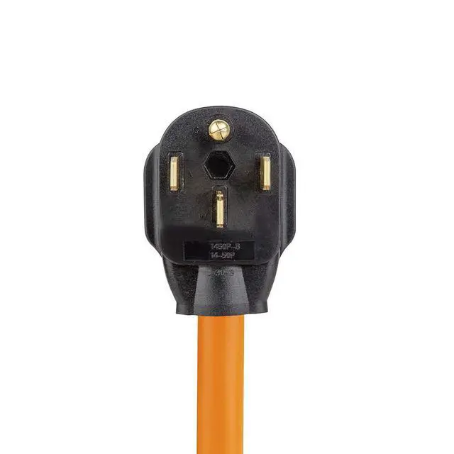 Alt view image 3 of 4 - 1.5-Feet Nema 14-50P to 6-50R Adapter Cable 250V Heavy Duty STW 8AWG 6-50 Welder Adapter, 50Amp 4-Prong Blade to 3-Prong 6-50 Female Adapter, 50A Dryer 14-50P to Welder 6-50R 50A
