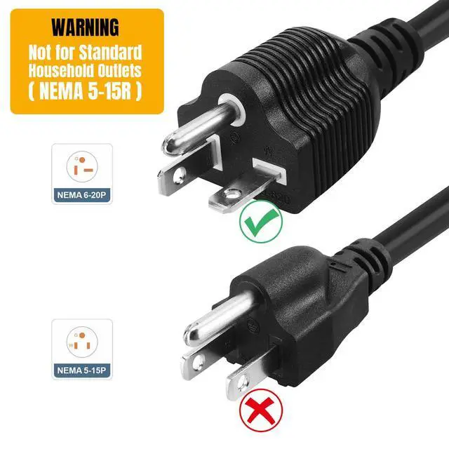 Alt view image 3 of 7 - NEMA 6-20P to 6-15R/6-20R Extension Cord, Heavy Duty Converter Cable | 250V ONLY NOT for 110V Outlets, NOT Standard 5-15P Plug, Cord with Red Indicator Light for Air Conditioner