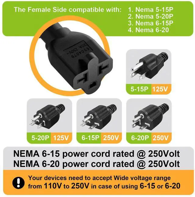 Alt view image 4 of 7 - Angled 4 in 1 Heavy Duty On/Off Switch Extension Cord, 1FT | 12AWG 15A Household Plug to 20A T Blade Adapter Cable, Extensicon Cable with Heavy Duty 23A 125V Inline Switch, L=1FT