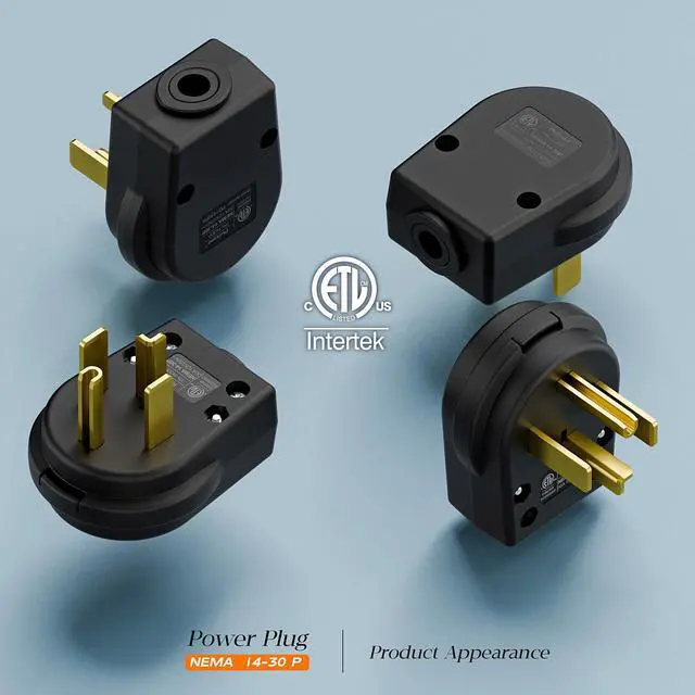 Alt view image 5 of 7 - (2-in-1) Two in One Nema 14-30P/14-50P Plug 30/50 Amp 125/250 Volt Plug, 50Amp 4-Prong Dryer or Ranger Plugs for Dyer and Ranges, Cable OD Max. 1.0 Inch