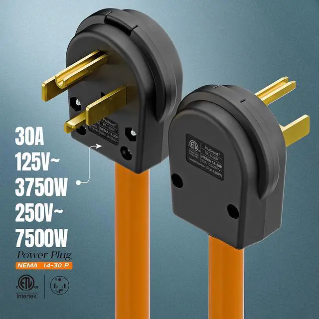 Alt view image 7 of 7 - (2-in-1) Two in One Nema 14-30P/14-50P Plug 30/50 Amp 125/250 Volt Plug, 50Amp 4-Prong Dryer or Ranger Plugs for Dyer and Ranges, Cable OD Max. 1.0 Inch