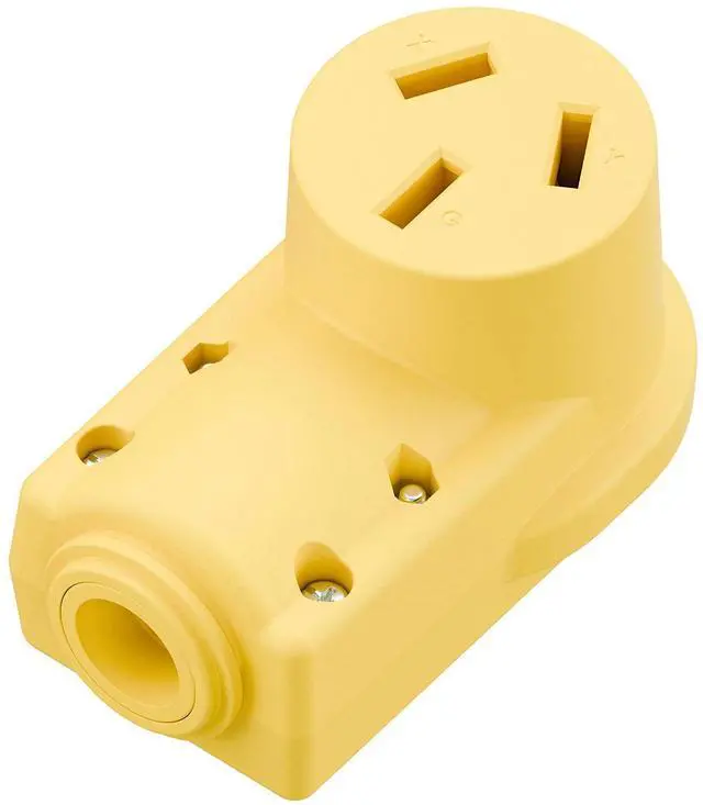Main image of NEMA 10-50R Plug,10-50 50A/125/250V Female Connector, (ETL Certified) 50Amp 125/250Volt Cord End Socket, Female 50A Dryer Receptacle, Heavy Duty, Yellow.