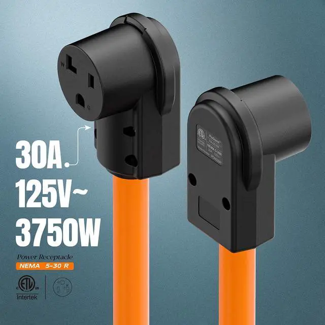 Alt view image 6 of 7 - NEMA 5-30R Socket, 5-30 Female Connector, (ETL Certified) 30Amp 125Volt Heavy Duty Receptacle, Black Color.