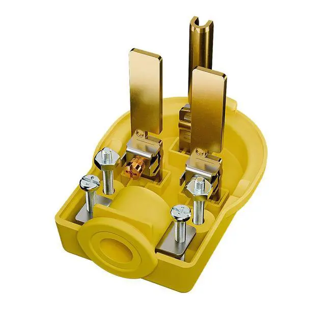 Alt view image 7 of 7 - Nema 6-30P Plug Welder Plug 30 Amp 250 Volt Plug, 3 Pole 3 Wire Grounding Straight Blade Plug for Welders, Work with Cable OD Max. 1.0 Inch Yellow