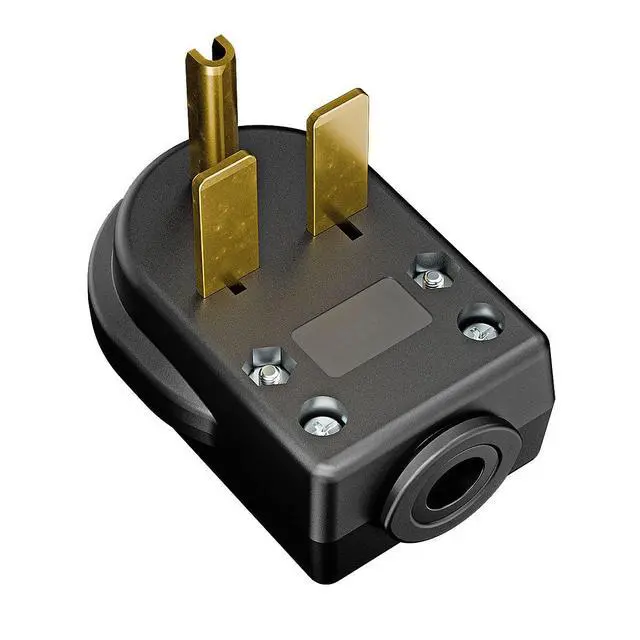 Alt view image 3 of 7 - Nema 6-30P Plug Welder Plug 30 Amp 250 Volt Angle Plug, 3 Pole 3 Wire Grounding Straight Blade Plug for Welders, Work with Cable OD Max. 1.0 Inch