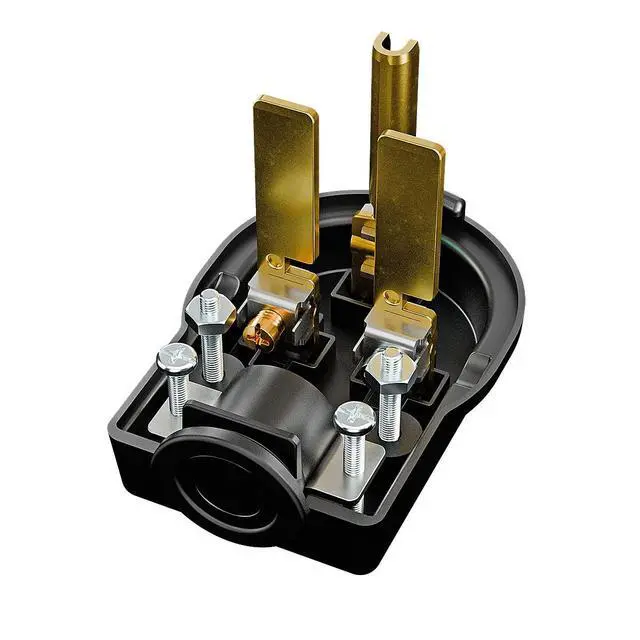 Alt view image 4 of 7 - Nema 6-30P Plug Welder Plug 30 Amp 250 Volt Angle Plug, 3 Pole 3 Wire Grounding Straight Blade Plug for Welders, Work with Cable OD Max. 1.0 Inch