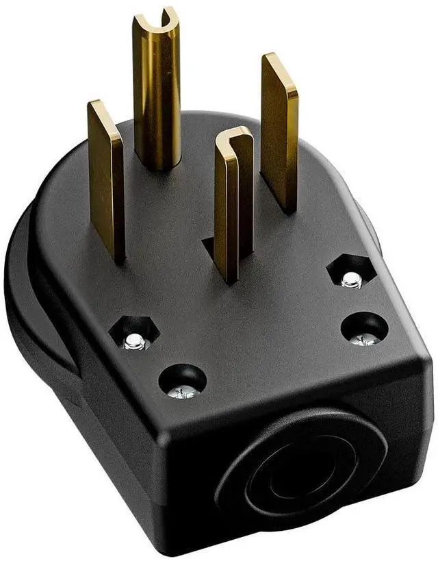 Alt view image 4 of 7 - Nema 14-30P Plug 30 Amp 125/250 Volt Angle Plug, 30Amp 125/250Volt Plug for Dyer and Ranges, Work with Cable OD Max. 1.06 Inch