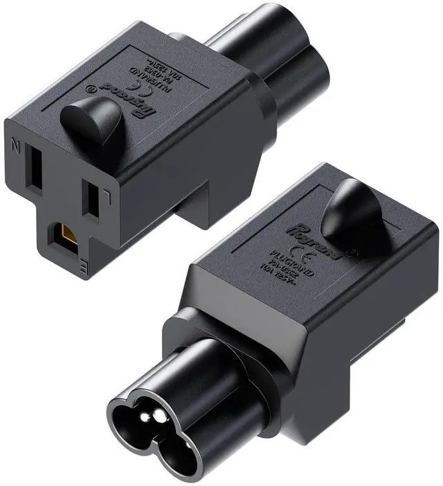 Main image of 2 Pack IEC C6 to NEMA 5-15R Power Adapter