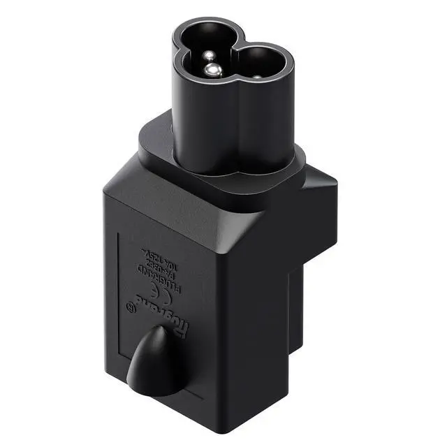Alt view image 7 of 7 - 2 Pack IEC C6 to NEMA 5-15R Power Adapter