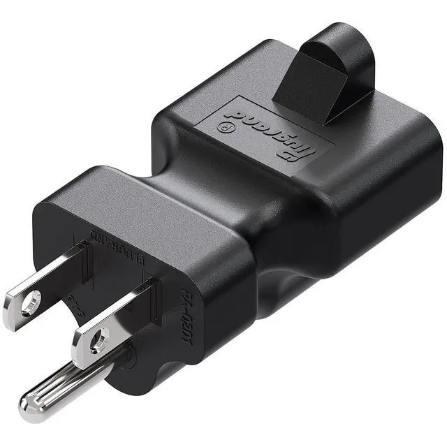 Alt view image 3 of 7 - 3PACK Plugrand 15 Amp Household AC Plug to 20 Amp T Blade Power Adapter | Nema 5-15P to 5-15R/5-20R 20 Amp Comb AC Adapter, 15 Amp to 20 Amp Plug Adapter Converter, Black