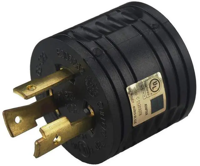 Main image of RV 30 AMP 3-Prong Generator Adapter Converter | Nema L5-30P Male to TT-30R Female 30A/ 30A Generator Adapter, L5-30 AMP 3-Prong Plug to TT-30 30 AMP