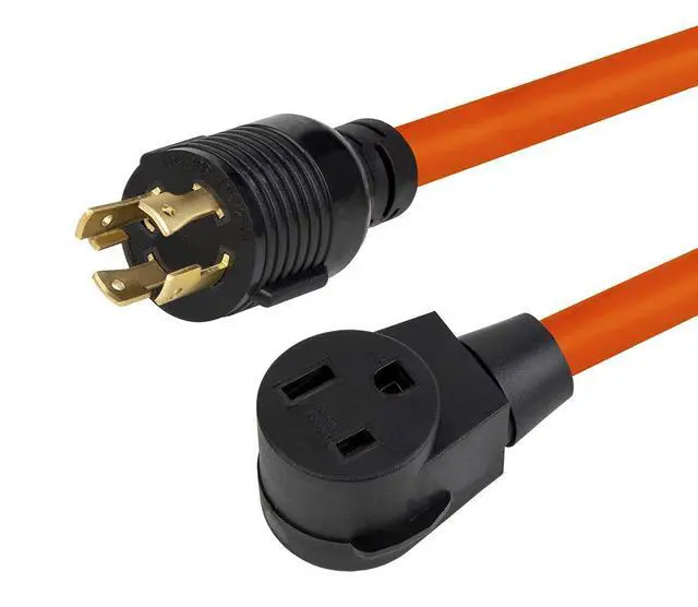 Alt view image 2 of 5 - 1.5-Feet Nema L14-30P to 6-50R Adapter Cable 125/250V Heavy Duty STW 10AWG 6-50 Welder Adapter, 30A Generator L14-30P to Welder 6-50R 50A Lock in 30Amp to 50Amp Welder
