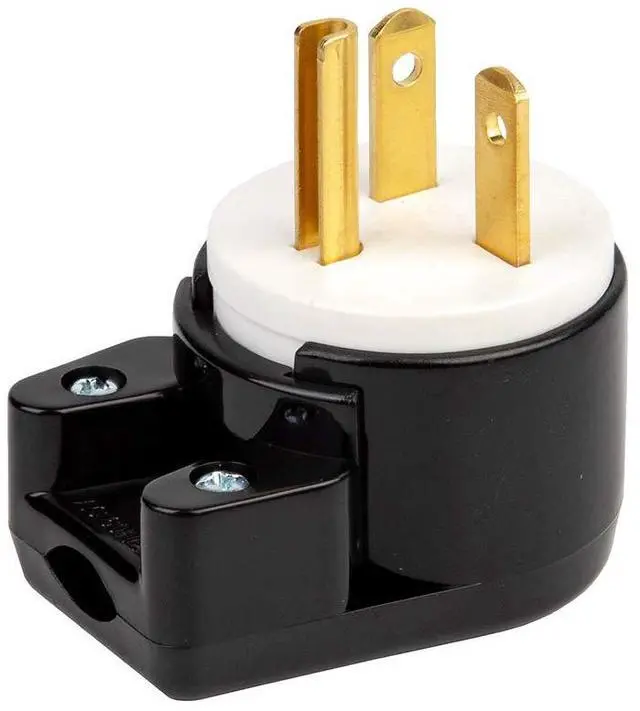Main image of 90 Degree Nema 5-20P Plug, Plugrand 20A 125V T-Blade Household Plug | Right Angle Easy Assembly DIY 20Amp 125Volt USA Canada 3-Prong Male Angled 20A Plug, 12-Directions Rotatable Connector