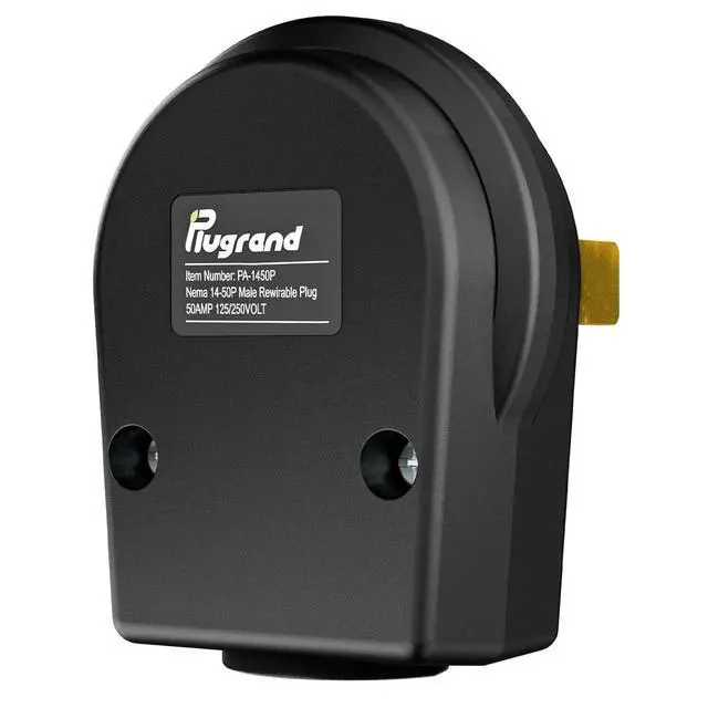 Alt view image 2 of 7 - Nema 14-50P Plug 50 Amp 125/250 Volt DIY Plug, 50Amp 4-Prong Dryer Plug for Dyer and Ranges, Work with Cable OD Max. 1.06 Inch