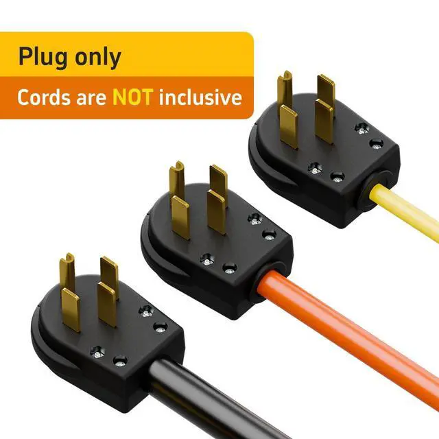 Alt view image 6 of 7 - Nema 14-50P Plug 50 Amp 125/250 Volt DIY Plug, 50Amp 4-Prong Dryer Plug for Dyer and Ranges, Work with Cable OD Max. 1.06 Inch