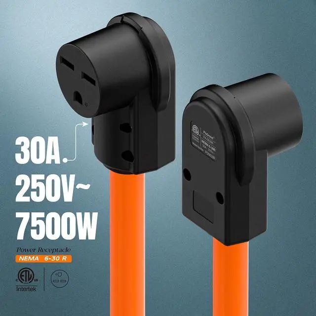 Alt view image 6 of 7 - NEMA 6-30R Plug,6-30 30A/250V Female Connector, (ETL Certified) 30Amp 250Volt Cord End Socket, Female 30A Welder Receptacle, Heavy Duty, Black.