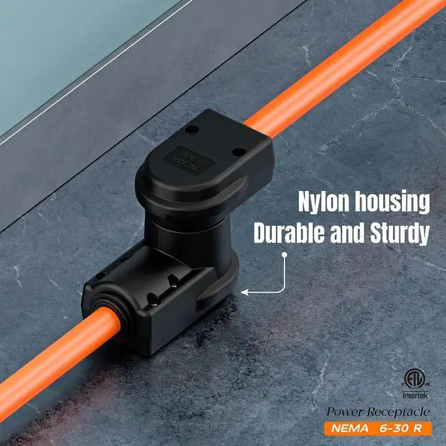 Alt view image 7 of 7 - NEMA 6-30R Plug,6-30 30A/250V Female Connector, (ETL Certified) 30Amp 250Volt Cord End Socket, Female 30A Welder Receptacle, Heavy Duty, Black.