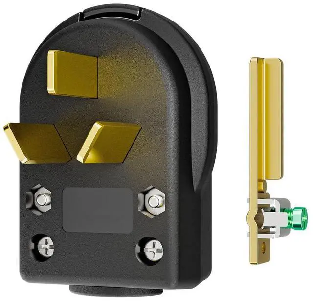 Main image of 2 in 1 Nema 10-30P & NEMA 10-50P Plug, Plugrand UL Listed 30/50 Amp 125/250 Volt Angle Plug, 3 Pole 3 Wire Straight Blade for Dryer Ranges Replacement Connector, Support Cable OD Max. 1.0 Inch
