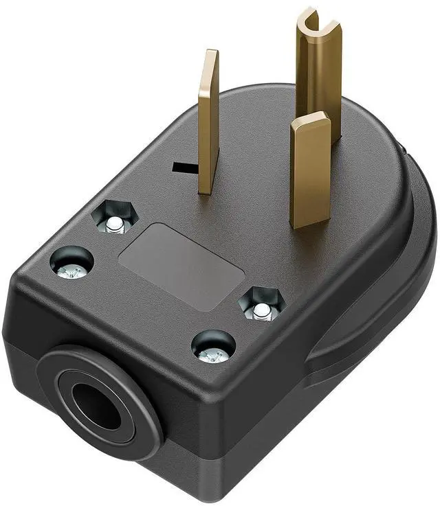 Alt view image 7 of 7 - 50AMP 277Volt Nema 7-50P Plug 50A 277V Angle Plug, 3 Pole 3 Wire Grounding Straight Blade Plugs for Welders, Work with Cable OD Max. 1.0 Inch