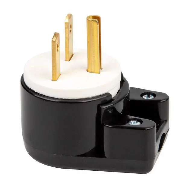 Alt view image 3 of 4 - 90 Degree Nema 6-15P Plug, Plugrand Right Angle ETL Listed 15A 250V Plug | 12-Directions Rotatable 6-15 Connector, Easy Assembly 15Amp 250Volt USA Canada 3-Prong Male Angled 15A Plug, Black & White