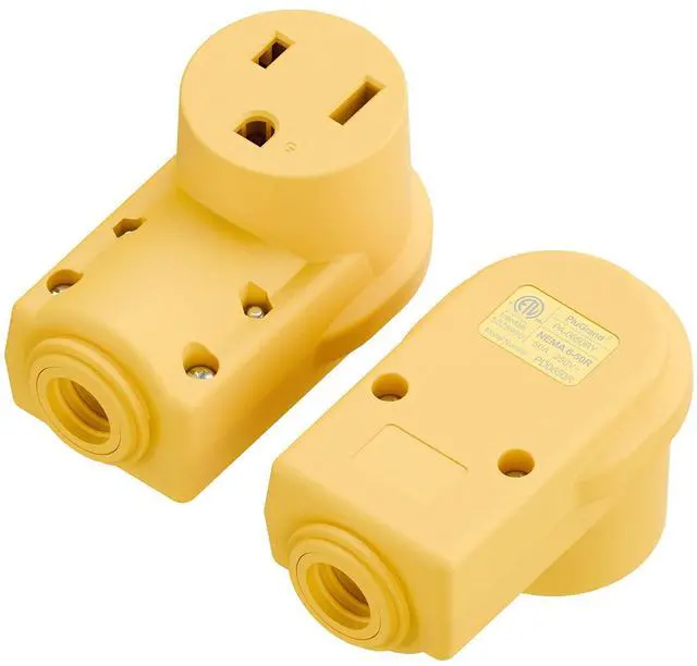 Main image of 2PACK NEMA 6-50R Plug,6-50R 50A/250V Welder Female Socket (ETL Certified) 50Amp 250Volt Cord End Receptacle for Welders & Driers, Heavy Duty Welder 3-Prong, Yellow