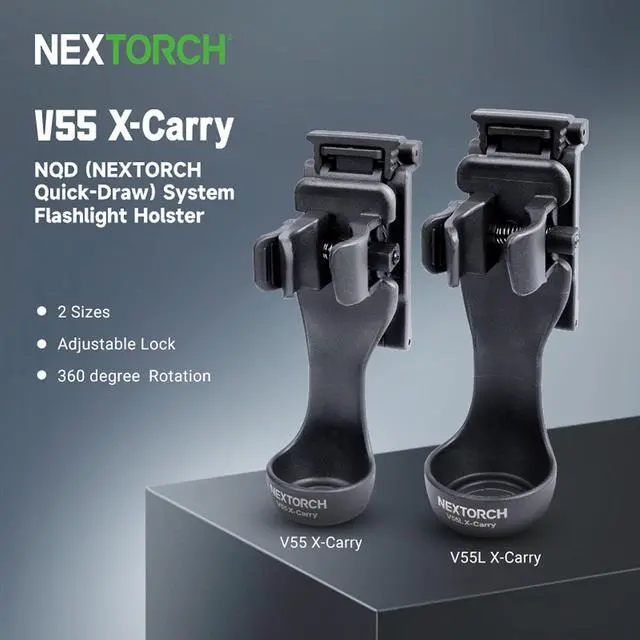 Alt view image 5 of 7 - NEXTORCH V55 Flashlight Holster Small Handheld Flashlight Holder Pouch | Flashlight Holster with 360 Degree Rotation Suitable for (21-31mm head diameter, 19-23mm barrel diameter flashlight)